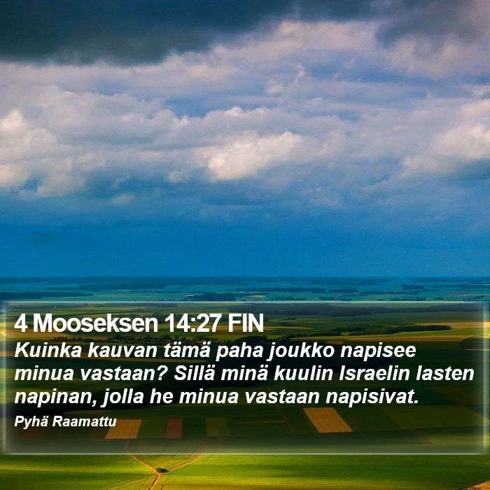 4 Mooseksen 14:27 FIN Bible Study