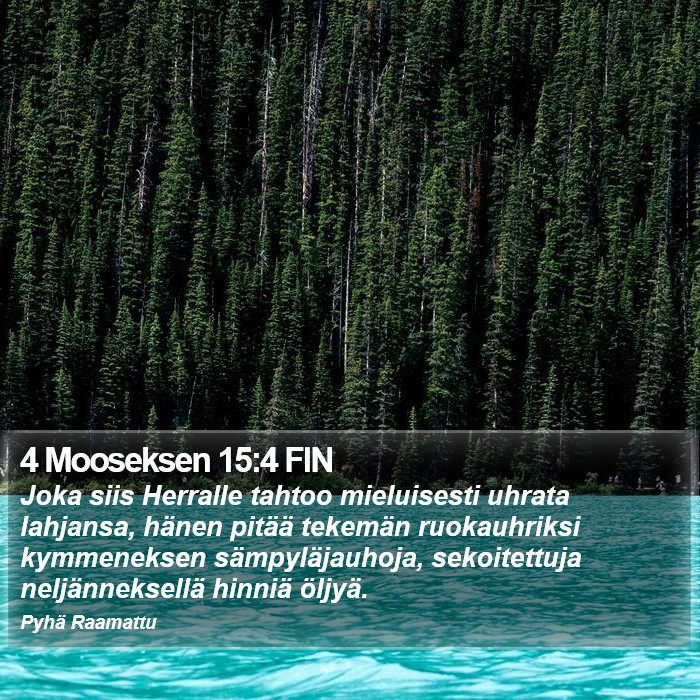 4 Mooseksen 15:4 FIN Bible Study