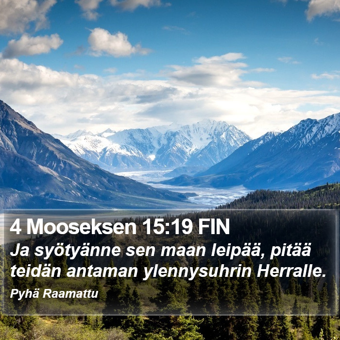 4 Mooseksen 15:19 FIN Bible Study