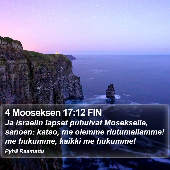 4 Mooseksen 17:12 FIN Bible Study