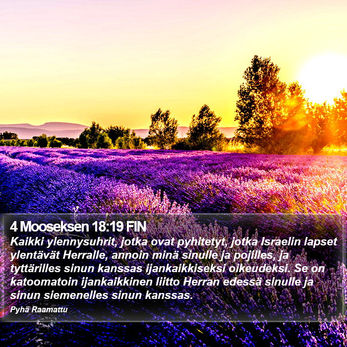 4 Mooseksen 18:19 FIN Bible Study