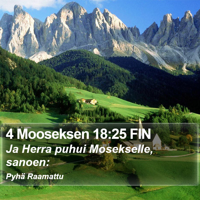 4 Mooseksen 18:25 FIN Bible Study