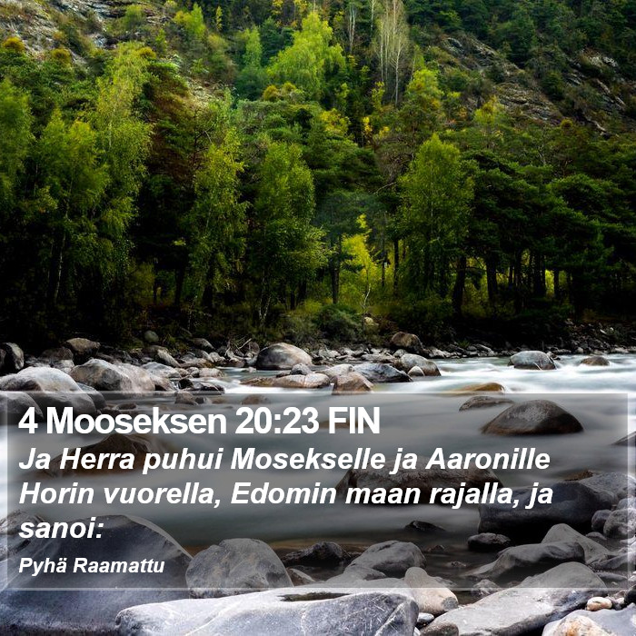 4 Mooseksen 20:23 FIN Bible Study