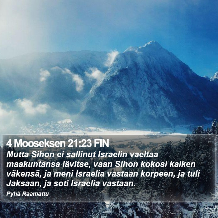 4 Mooseksen 21:23 FIN Bible Study