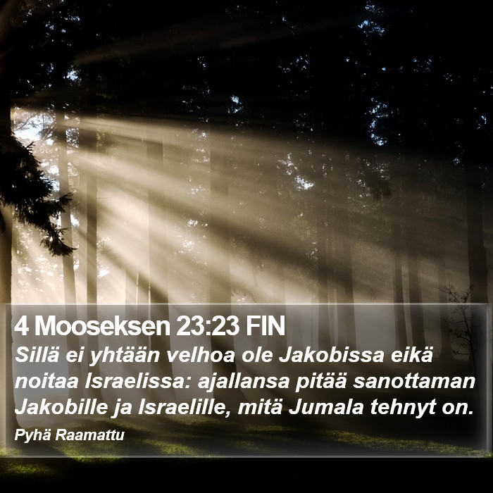 4 Mooseksen 23:23 FIN Bible Study