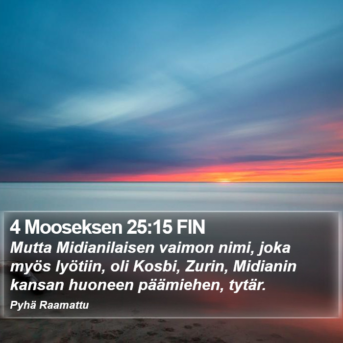 4 Mooseksen 25:15 FIN Bible Study