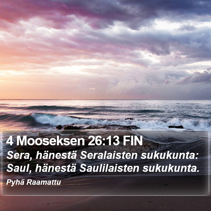 4 Mooseksen 26:13 FIN Bible Study