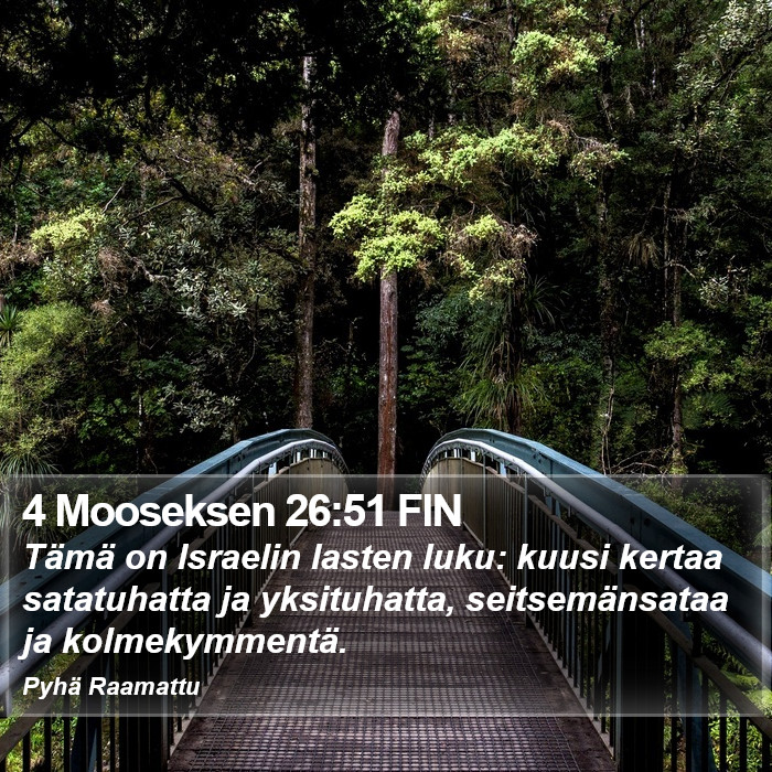 4 Mooseksen 26:51 FIN Bible Study
