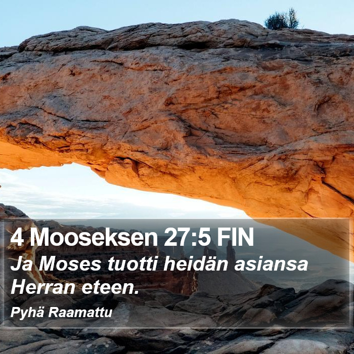 4 Mooseksen 27:5 FIN Bible Study