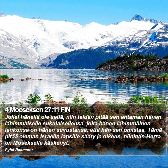 4 Mooseksen 27:11 FIN Bible Study