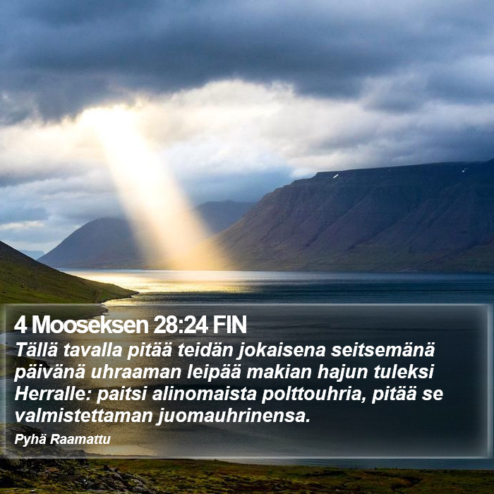 4 Mooseksen 28:24 FIN Bible Study