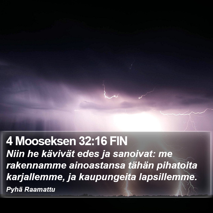 4 Mooseksen 32:16 FIN Bible Study