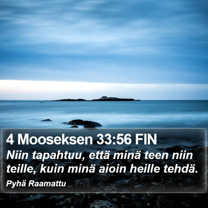 4 Mooseksen 33:56 FIN Bible Study