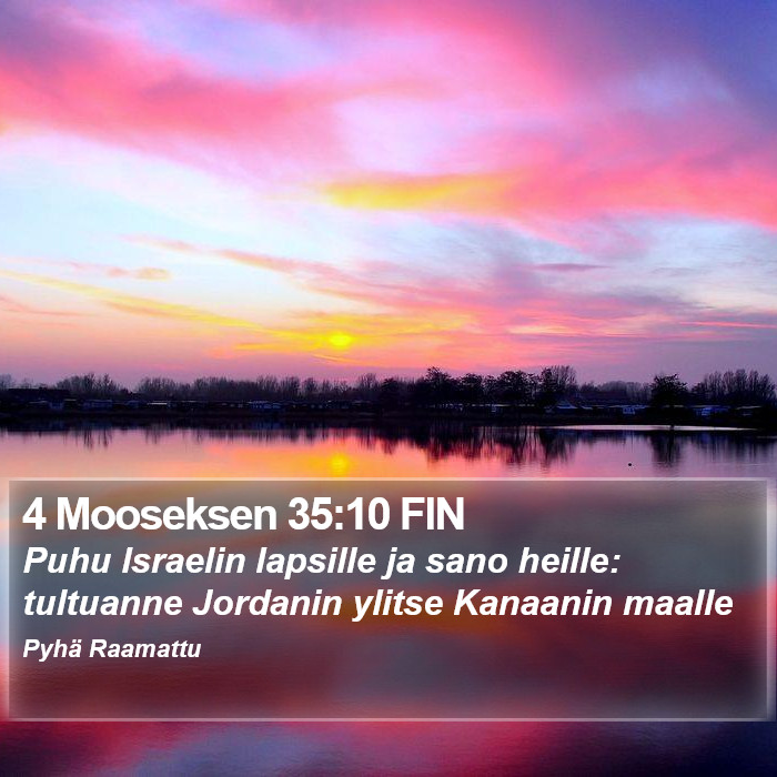4 Mooseksen 35:10 FIN Bible Study