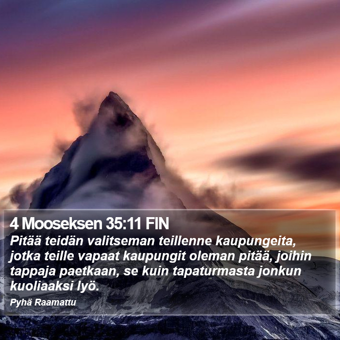 4 Mooseksen 35:11 FIN Bible Study