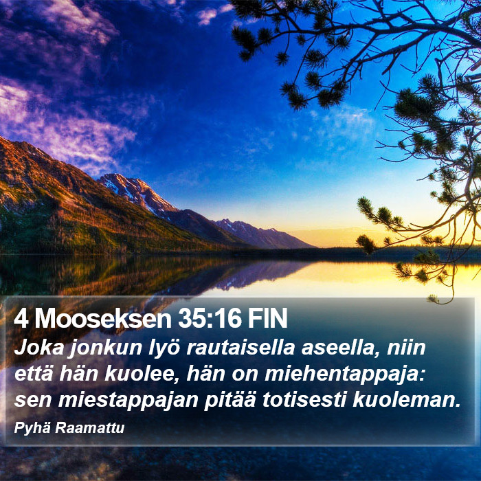 4 Mooseksen 35:16 FIN Bible Study