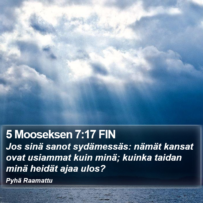 5 Mooseksen 7:17 FIN Bible Study