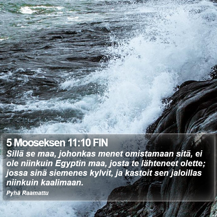 5 Mooseksen 11:10 FIN Bible Study