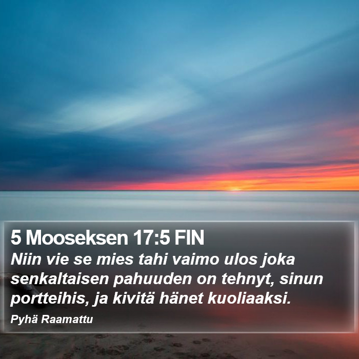 5 Mooseksen 17:5 FIN Bible Study