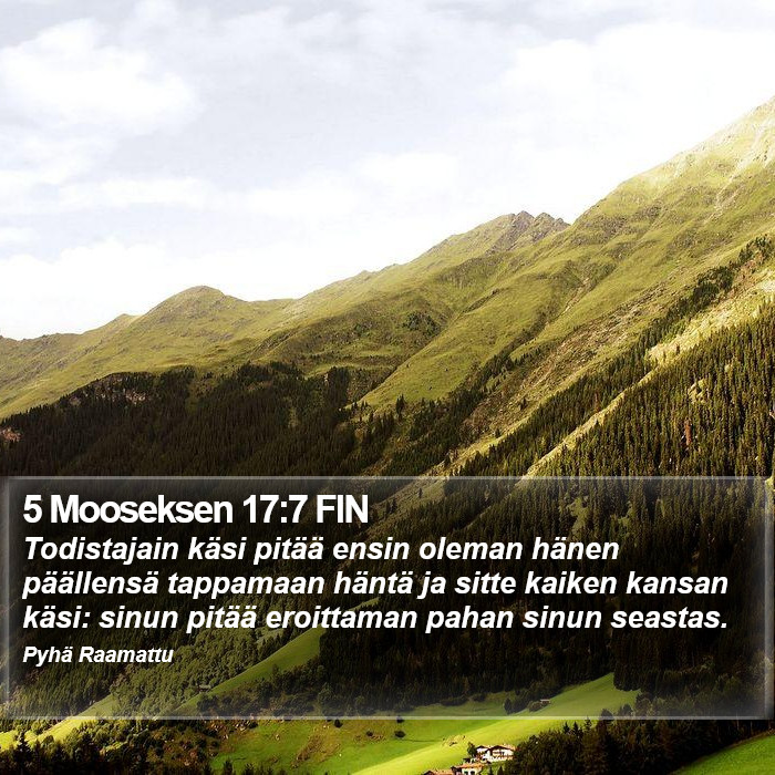 5 Mooseksen 17:7 FIN Bible Study