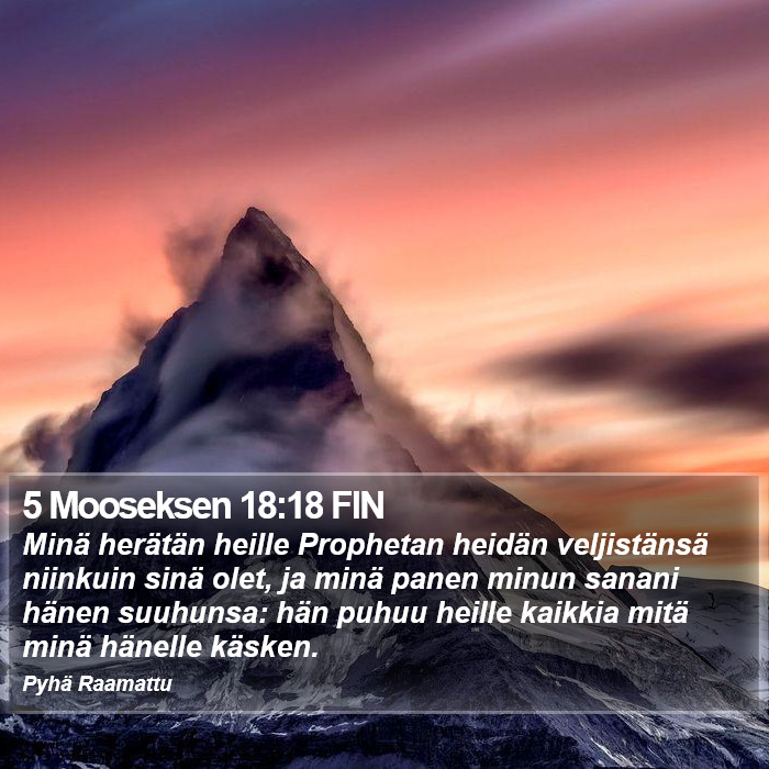 5 Mooseksen 18:18 FIN Bible Study