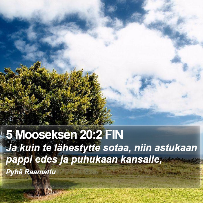 5 Mooseksen 20:2 FIN Bible Study