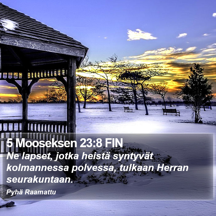 5 Mooseksen 23:8 FIN Bible Study