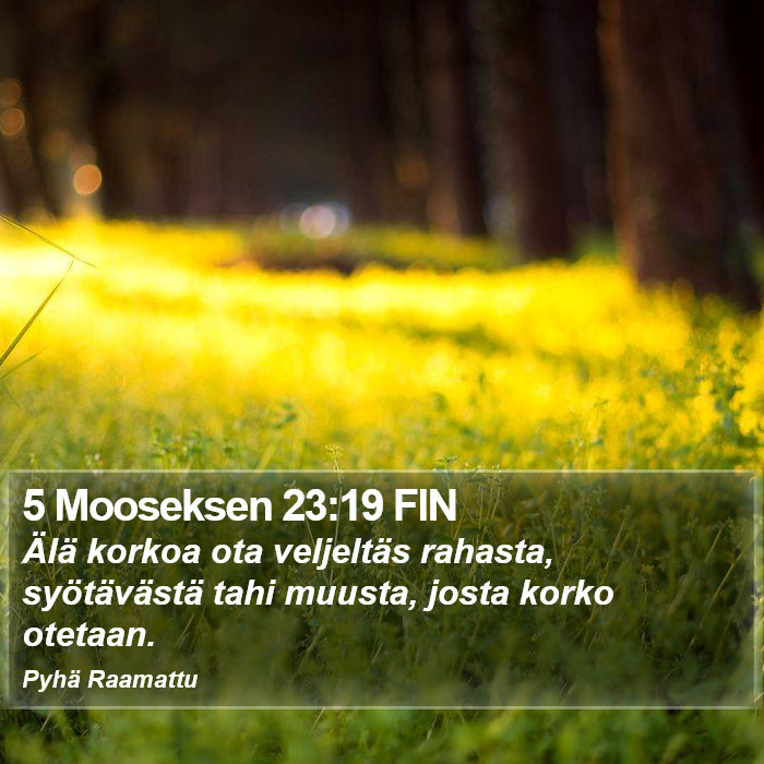 5 Mooseksen 23:19 FIN Bible Study