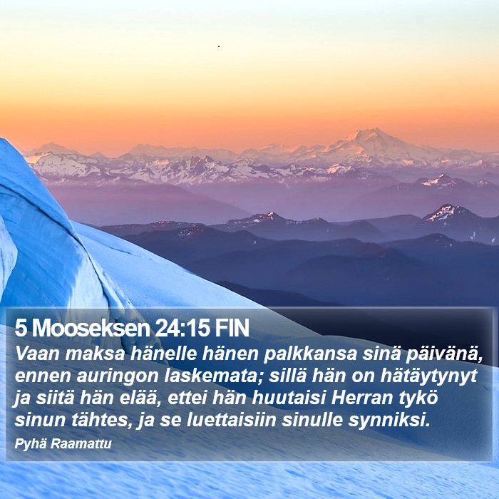 5 Mooseksen 24:15 FIN Bible Study
