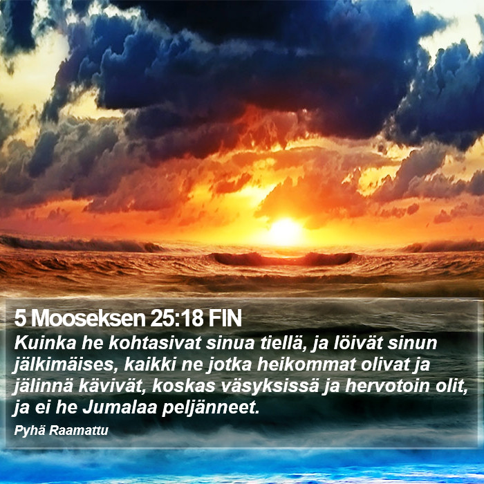 5 Mooseksen 25:18 FIN Bible Study