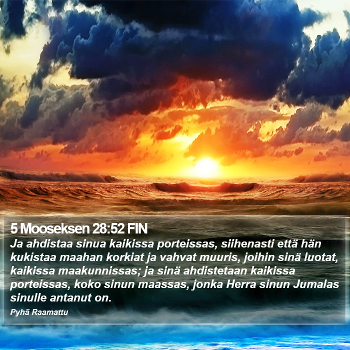 5 Mooseksen 28:52 FIN Bible Study