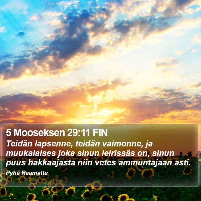 5 Mooseksen 29:11 FIN Bible Study