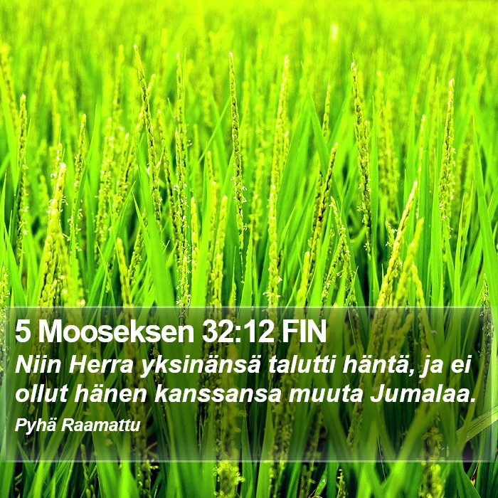 5 Mooseksen 32:12 FIN Bible Study