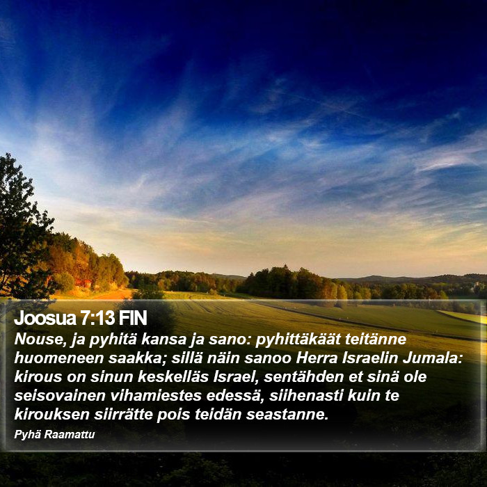 Joosua 7:13 FIN Bible Study