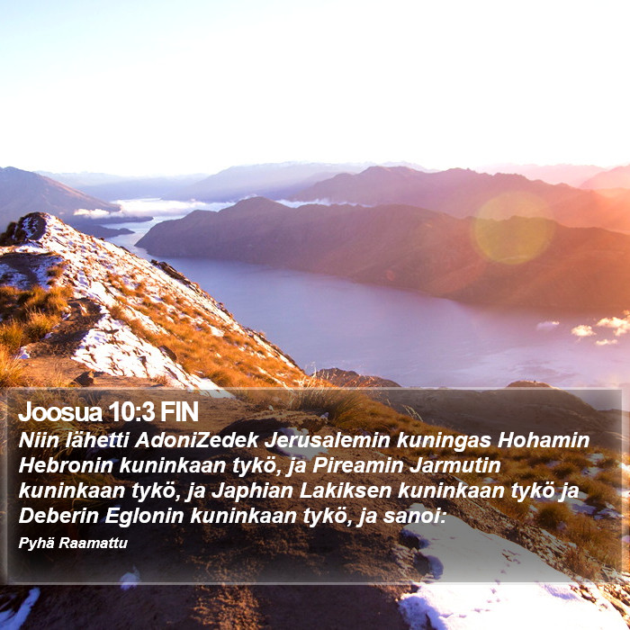 Joosua 10:3 FIN Bible Study