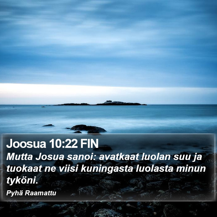 Joosua 10:22 FIN Bible Study