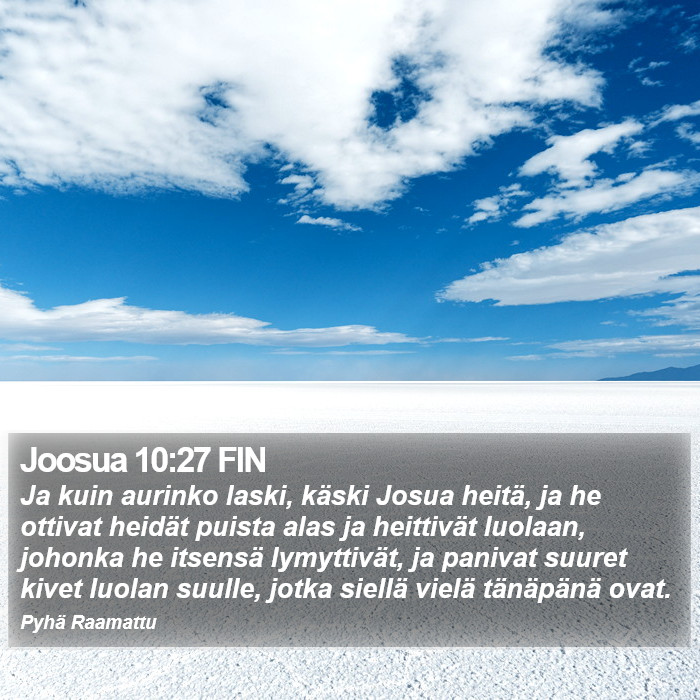Joosua 10:27 FIN Bible Study