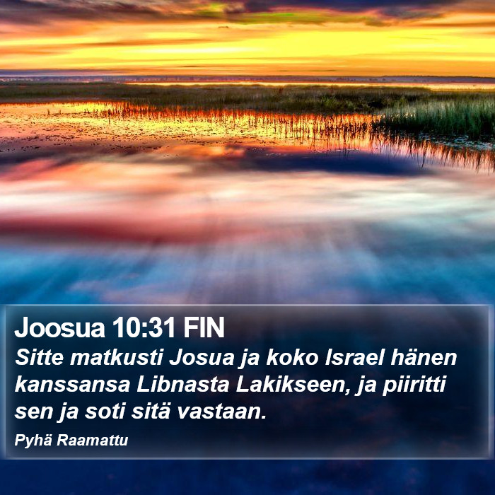 Joosua 10:31 FIN Bible Study