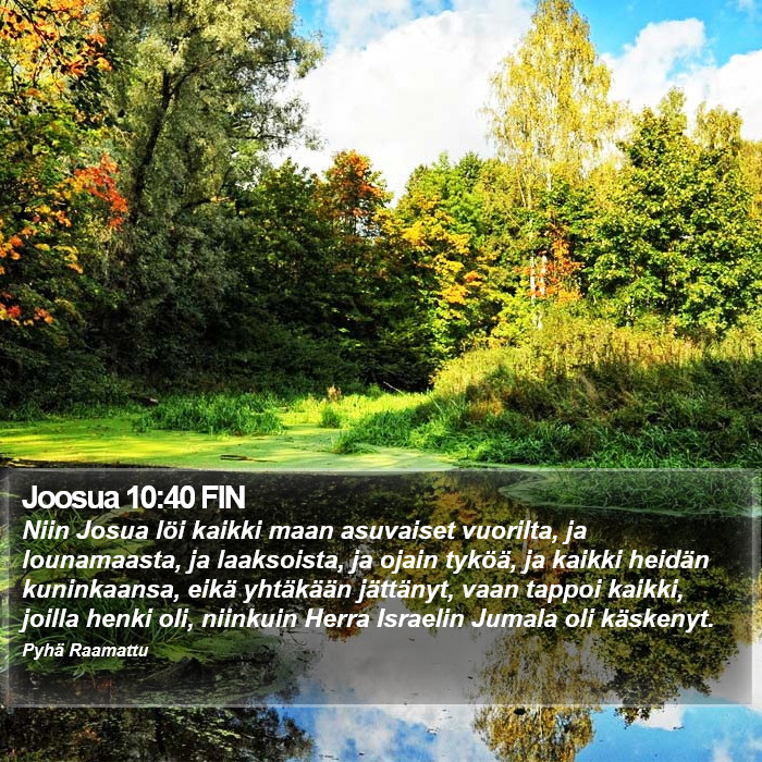 Joosua 10:40 FIN Bible Study