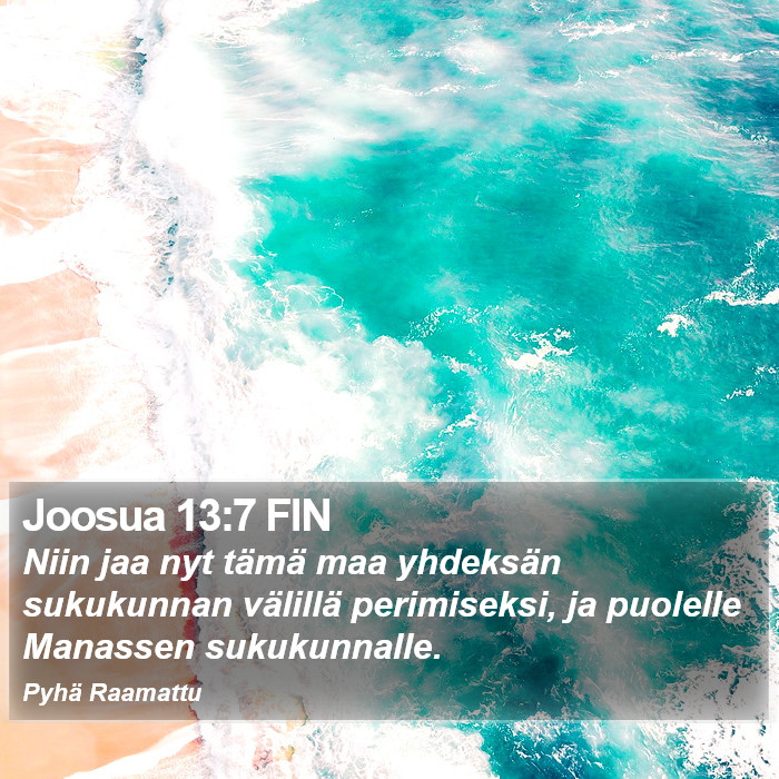 Joosua 13:7 FIN Bible Study