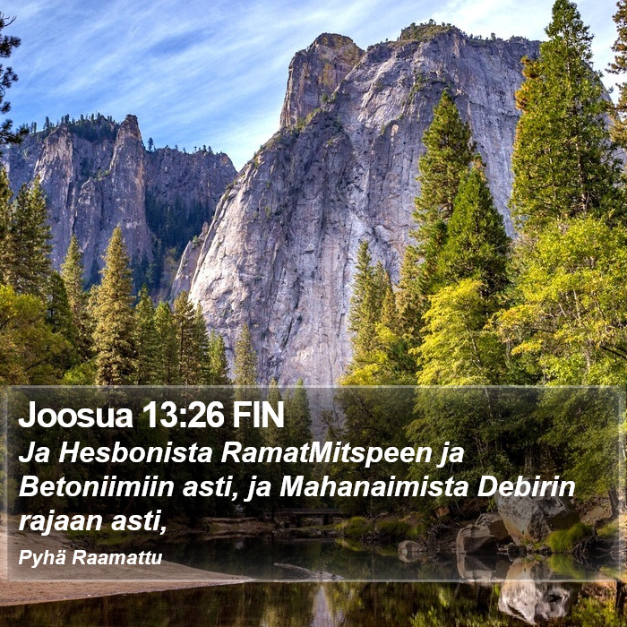 Joosua 13:26 FIN Bible Study