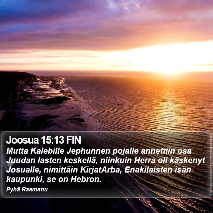 Joosua 15:13 FIN Bible Study