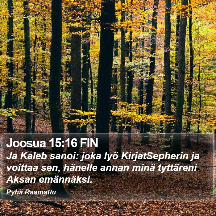 Joosua 15:16 FIN Bible Study