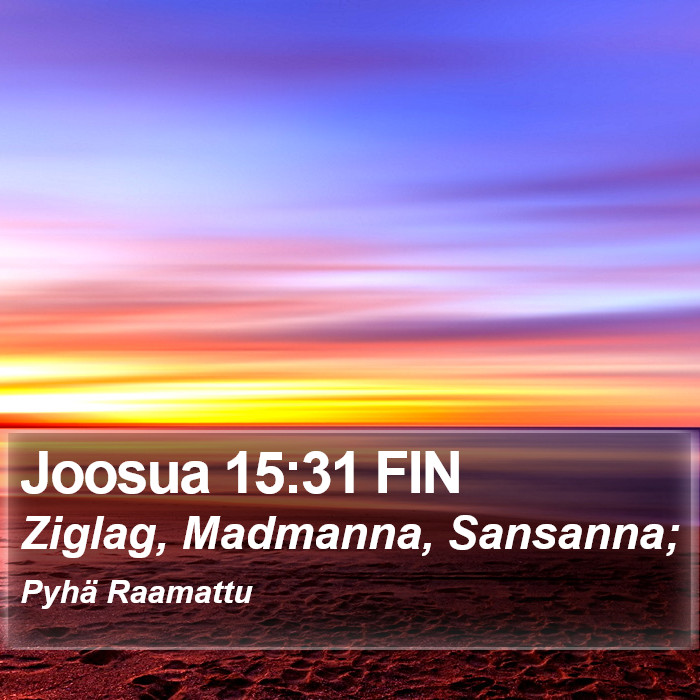 Joosua 15:31 FIN Bible Study