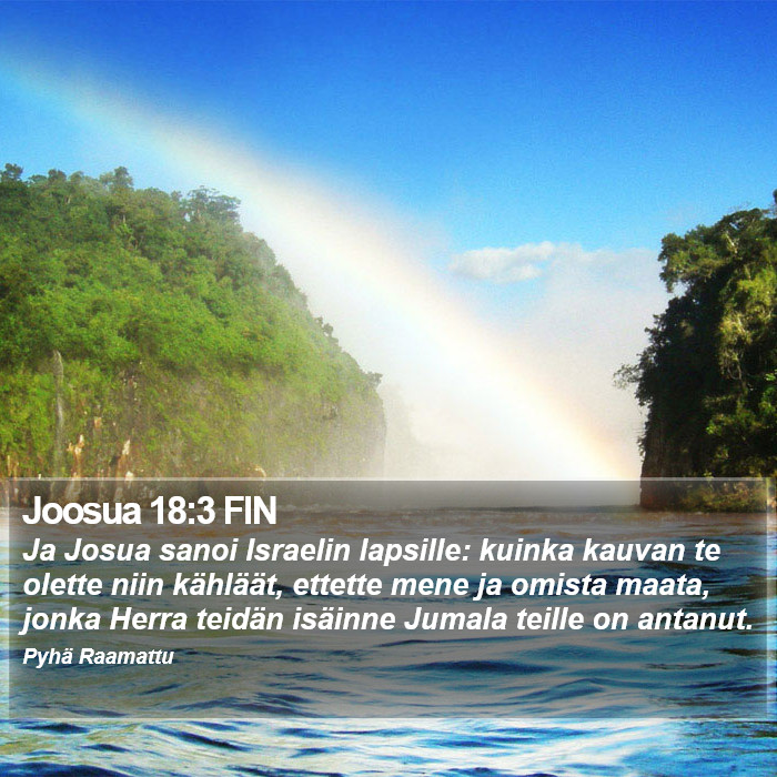 Joosua 18:3 FIN Bible Study