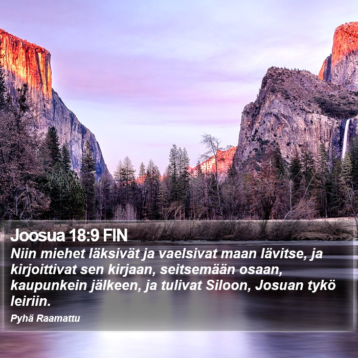 Joosua 18:9 FIN Bible Study