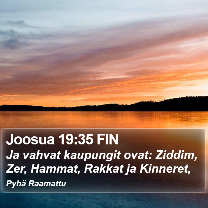 Joosua 19:35 FIN Bible Study