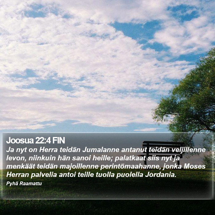 Joosua 22:4 FIN Bible Study