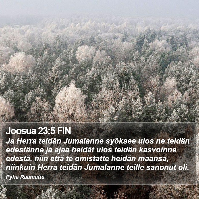 Joosua 23:5 FIN Bible Study