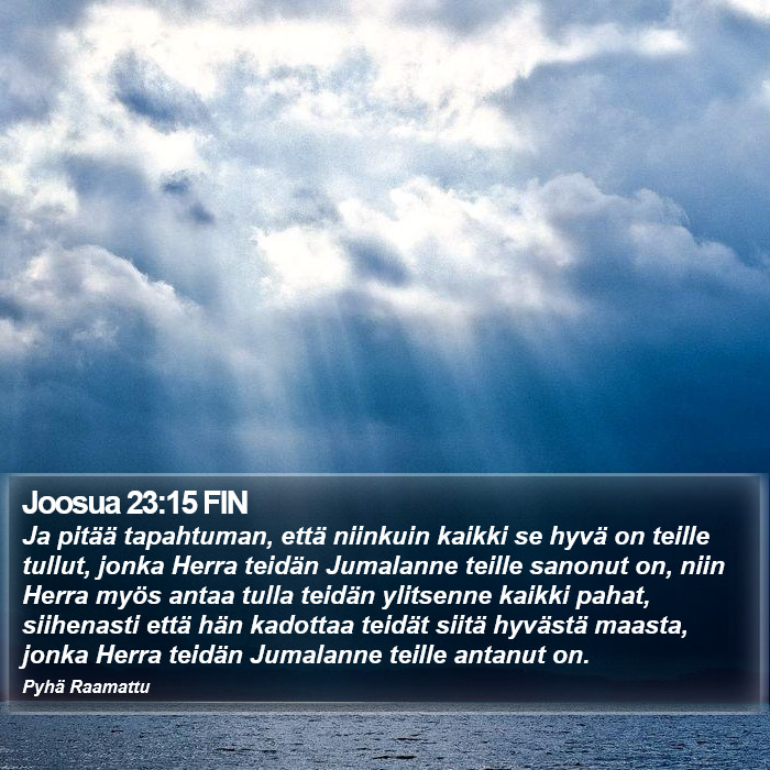 Joosua 23:15 FIN Bible Study